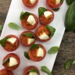Tomato basil cups with chilli - one bite appetizers for your next party or event