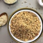 Almond dukkah - a tasty blend of nuts, seeds & spice