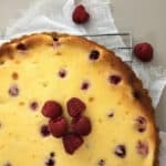 Lemon & raspberry mascarpone tart - a simple cheesecake tart