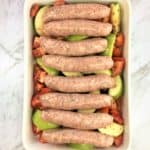 Sausage Bake with Tomato & Apple - one pot & on the table in 45 minutes
