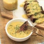 double mustard and garlic sauce - quick and simple microwave butter sauce with mustard and garlic