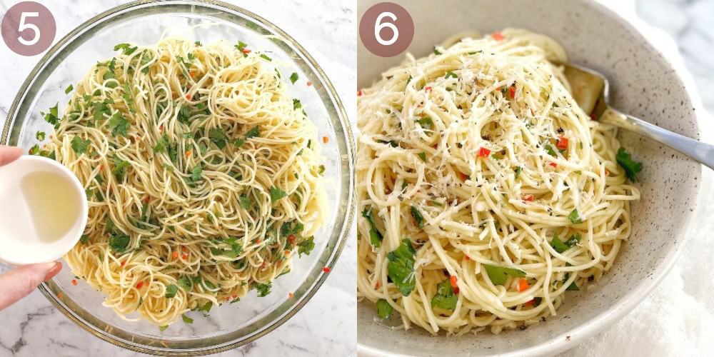images showing how to make angel hair salad