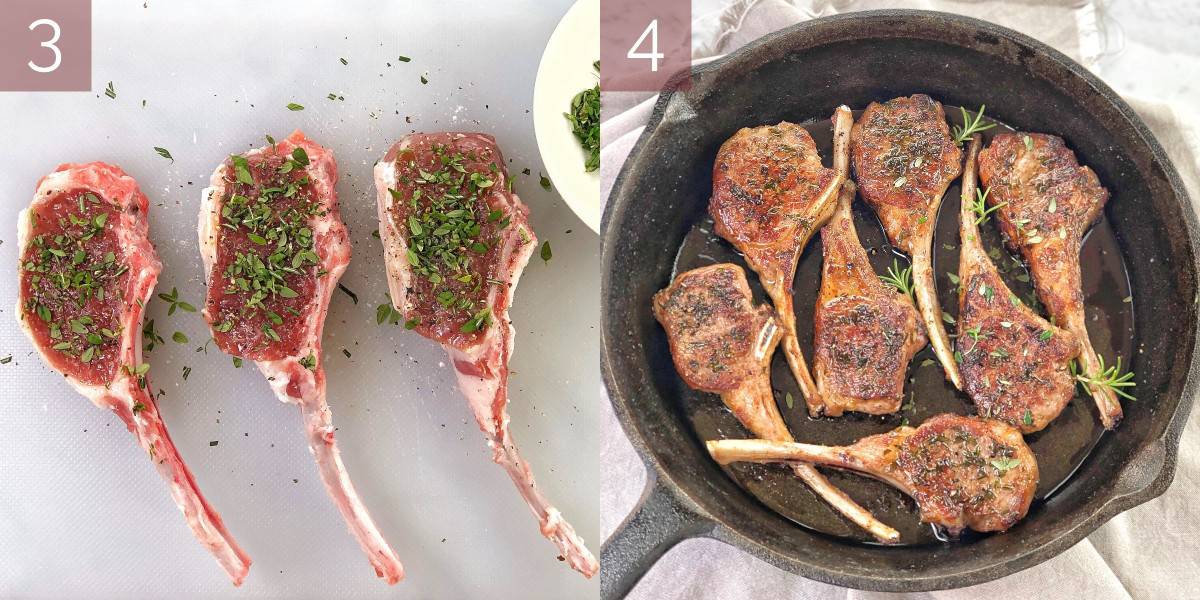 images showing how to make lamb cutlets recipe