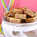 pieces of slice on white stand