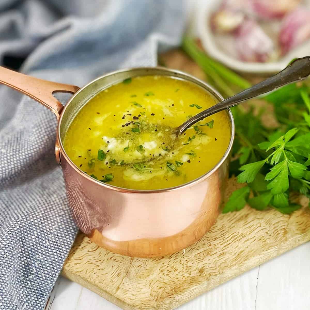 Easy Garlic Herb Butter, 5 minutes!