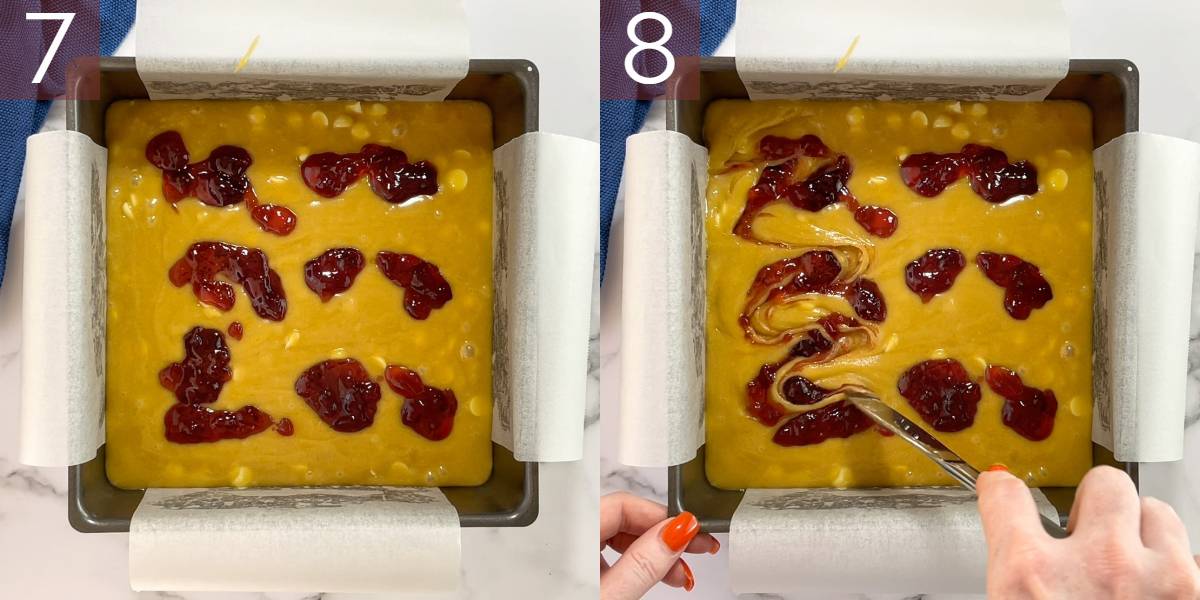 step by step photos showing process of making recipe