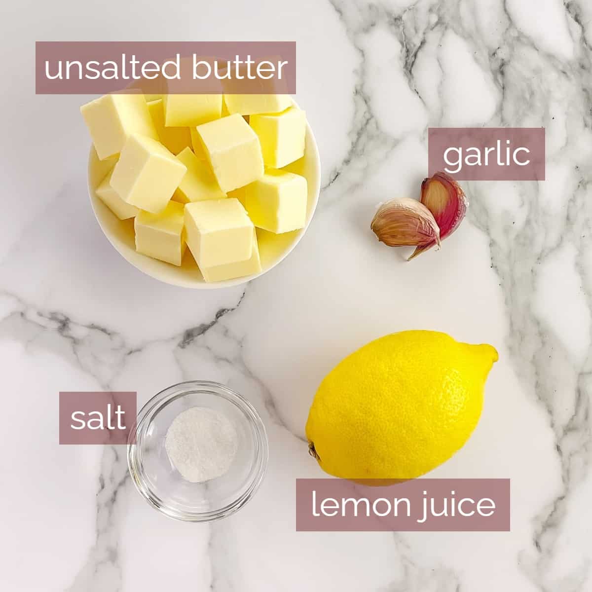 graphic showing ingredients needed to make this recipe with labels.