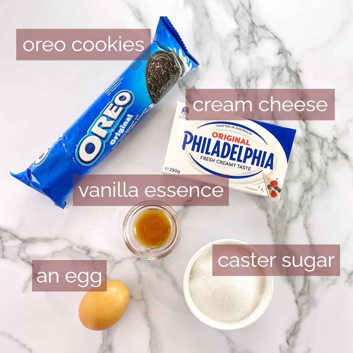 collage showing showing ingredients needed to make this recipe with labels