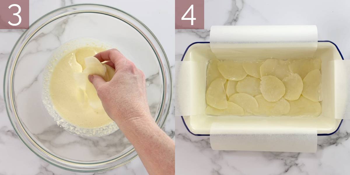 collage of photographs showing the process of cooking this recipe.