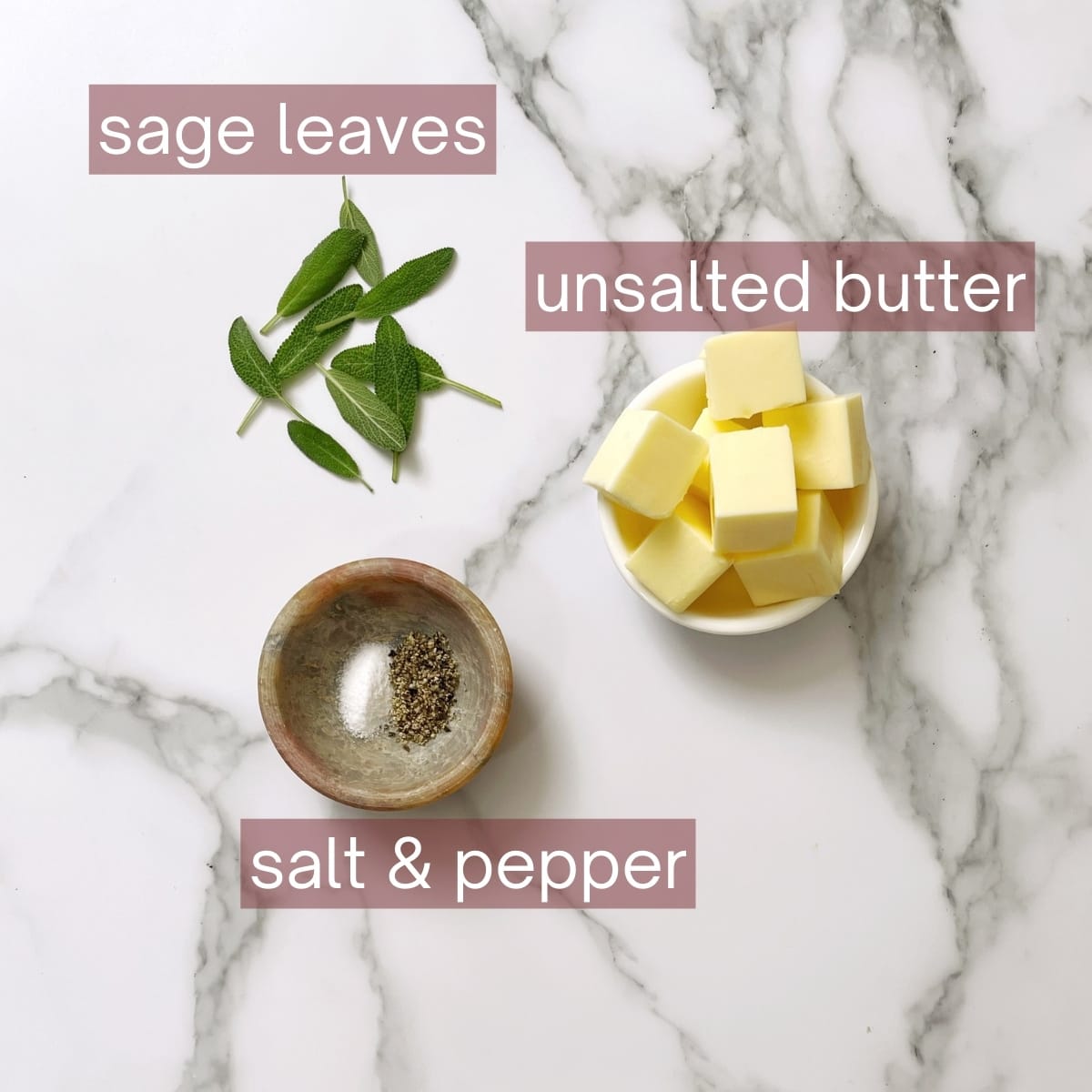 Graphic showing ingredients needed to make this recipe with labels.