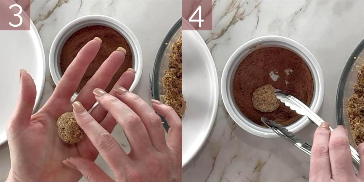 Collage of photographs showing how to make this recipe.