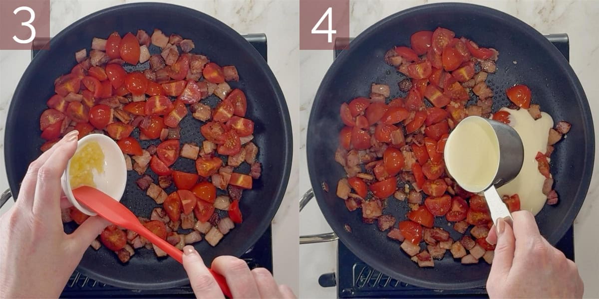 Collage of images demonstrating how to make this recipe.