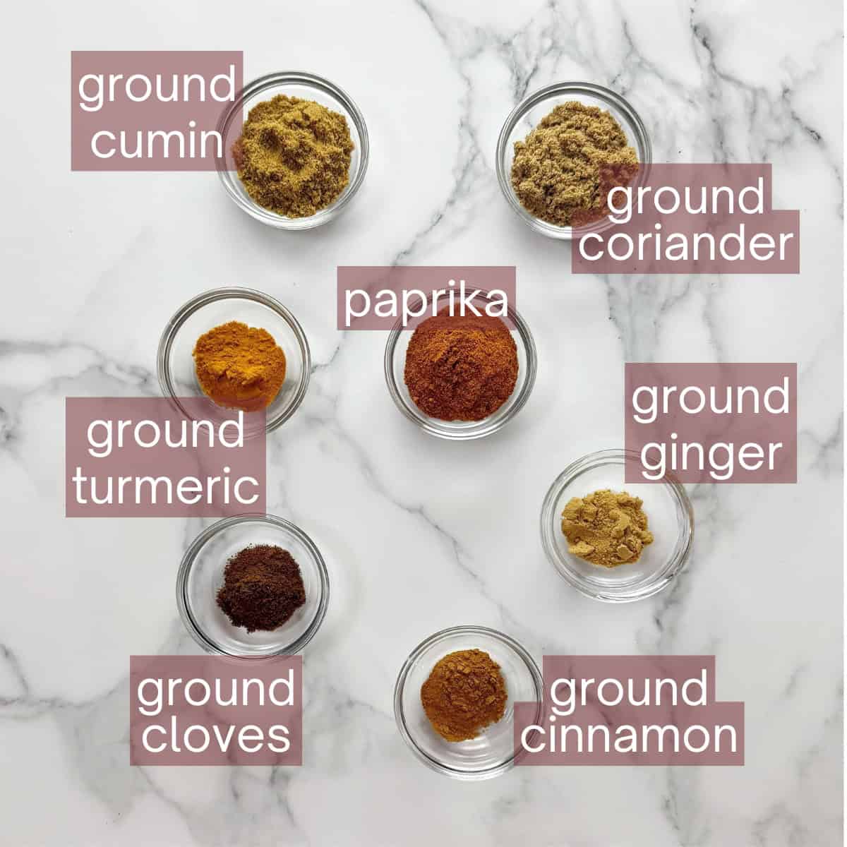 Collage showing ingredients used to make this recipe including labels.