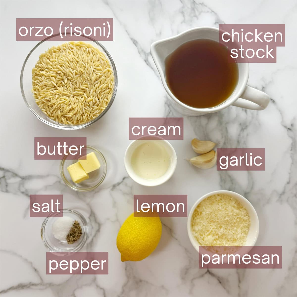 Collage showing ingredients required to cook this recipe including labels.