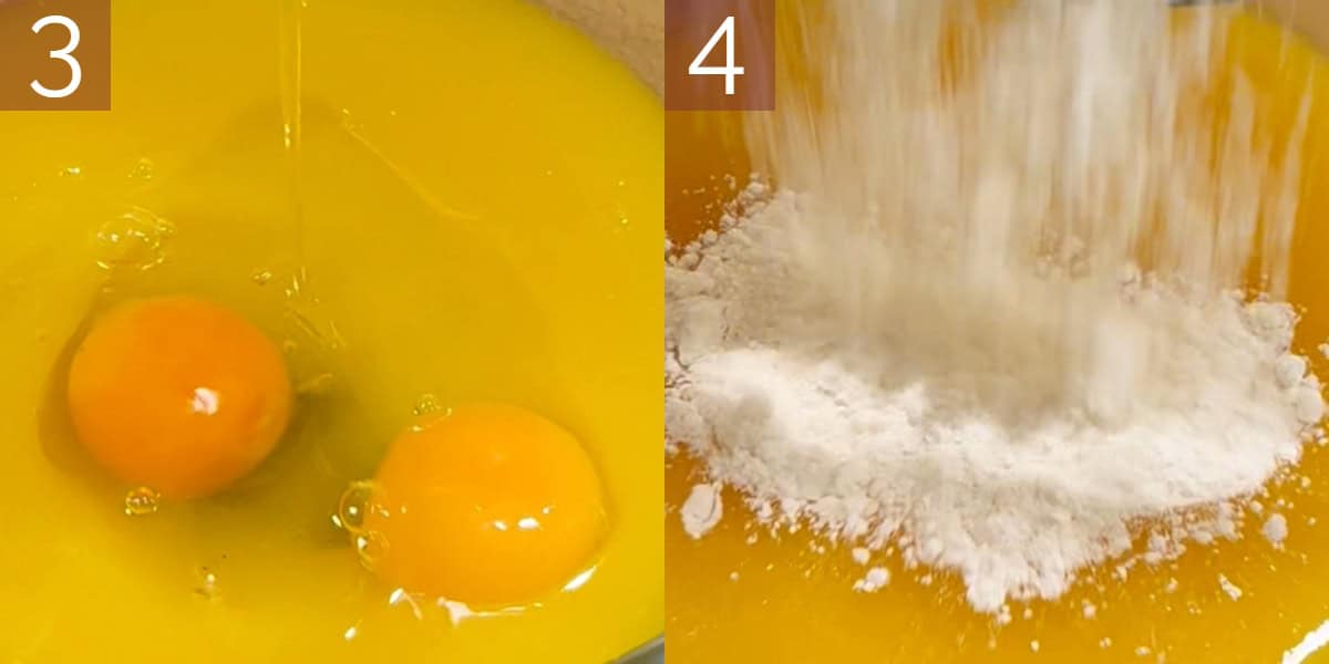 Collage of photographs showing how to cook this recipe.