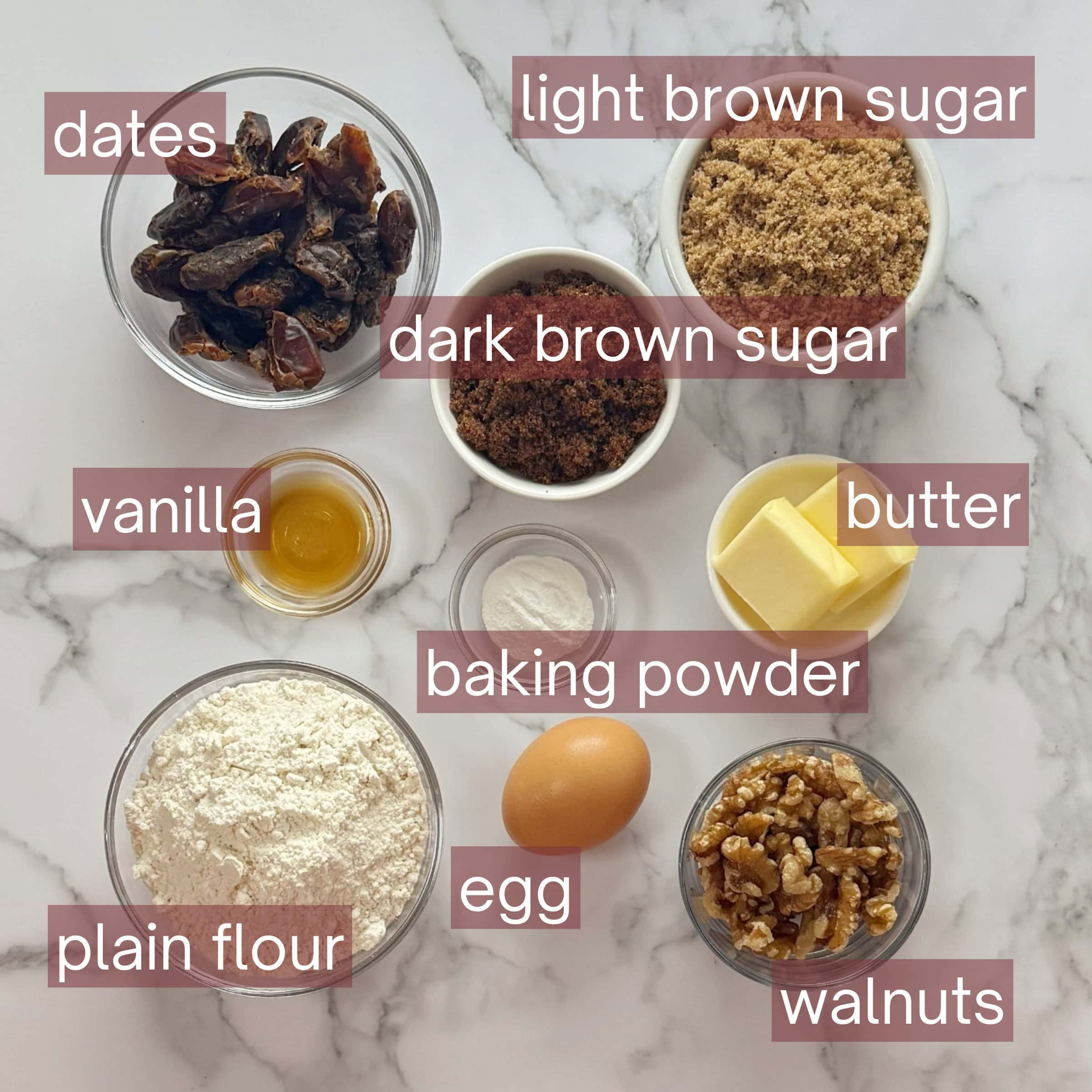 Collage showing ingredients required to make this recipe including labels.