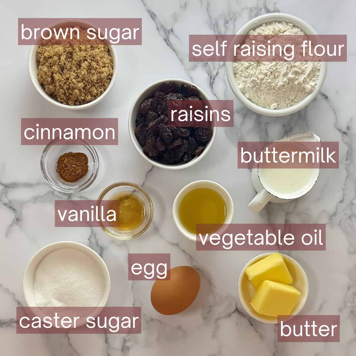 Collage showing ingredients needed to make this recipe including labels.
