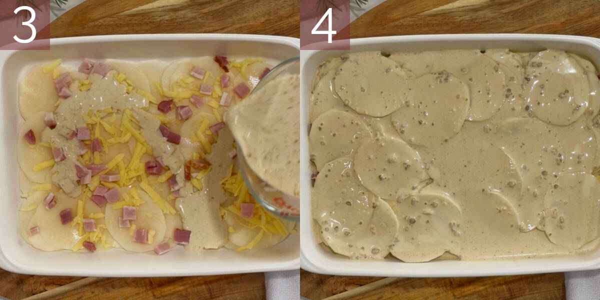 Collage of photographs demonstrating how to make this recipe.