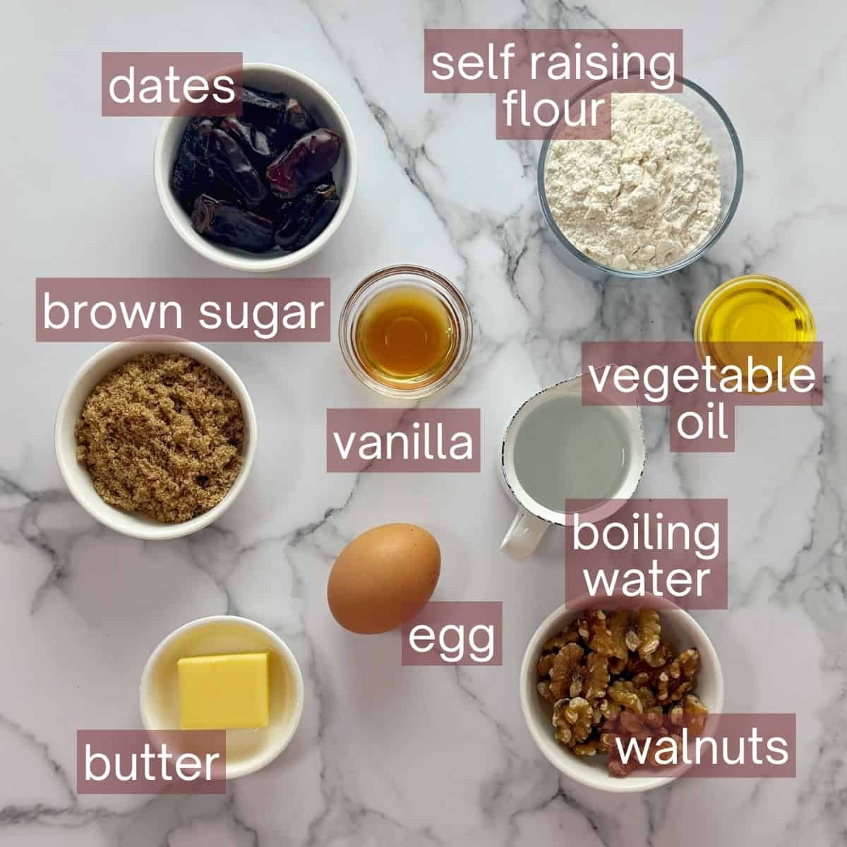 Collage of ingredients required to make this recipe including labels.